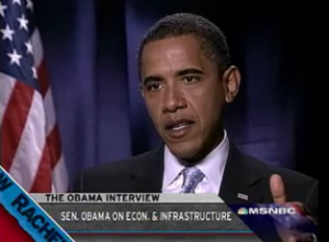 Senator Obama on Rachel Maddow enator Obama on Rachel Maddow